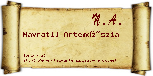 Navratil Artemíszia névjegykártya
